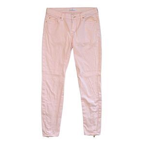 7 For All Mankind Skinny Jeans Light Pink Denim 29